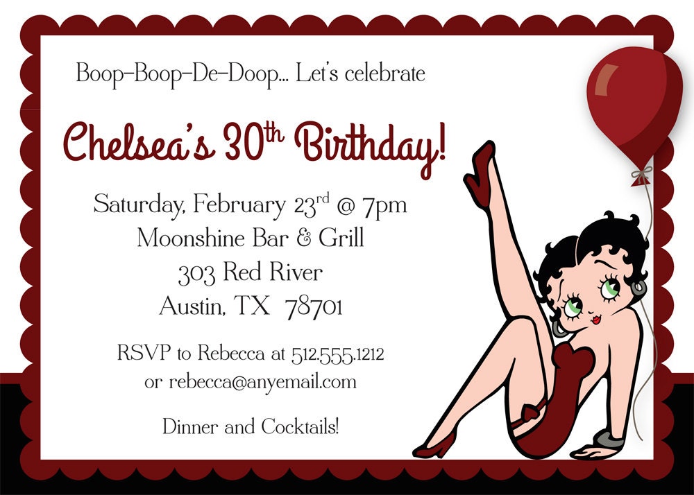 Boop Boop De Boop Birthday Invitation Il_570xn