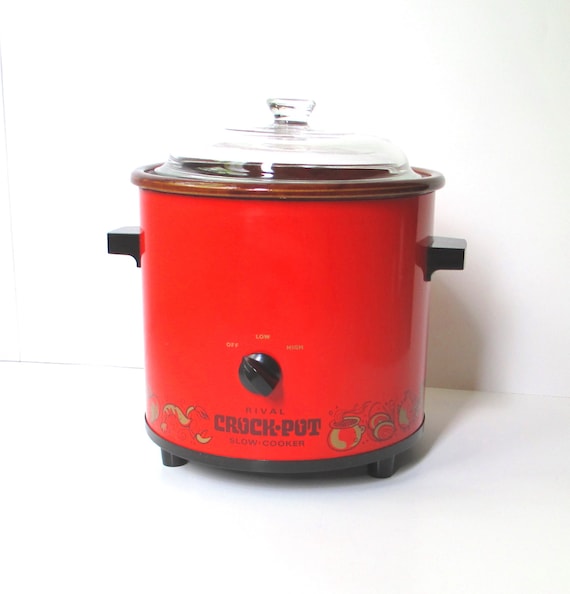 Vintage Rival Crock Pot Retro Orange Slow by TheVintageResource