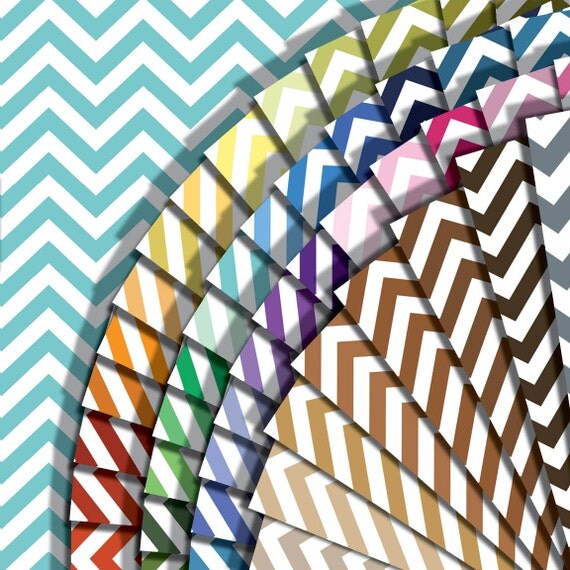 Chevron digital paper in 49 colors, wide chevron background paper for small commercial personal use : b0314 v301 49c Il_570xn