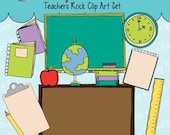 Teachers Rock Clip Art Set for commercial and personal use, clip art, teachers clipart, teacher clip art Il_170x135