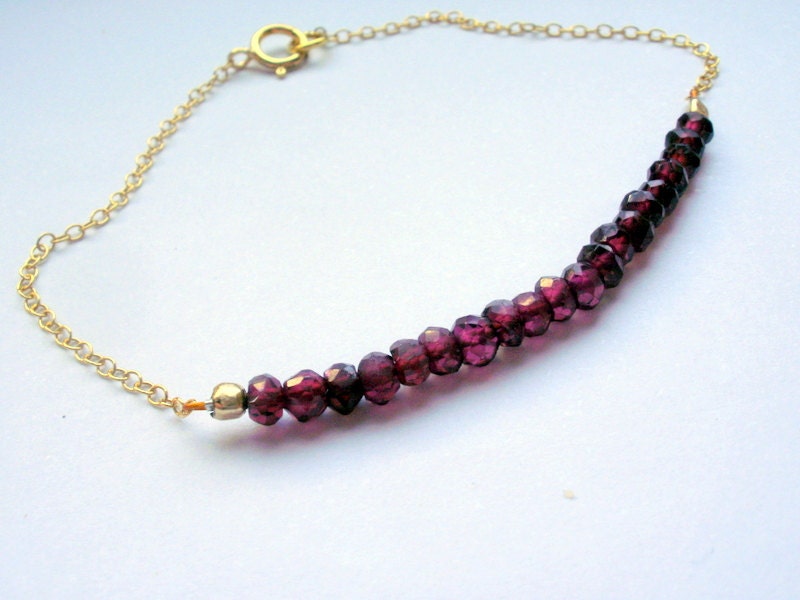 Rhodolite garnet bracelet Clearance