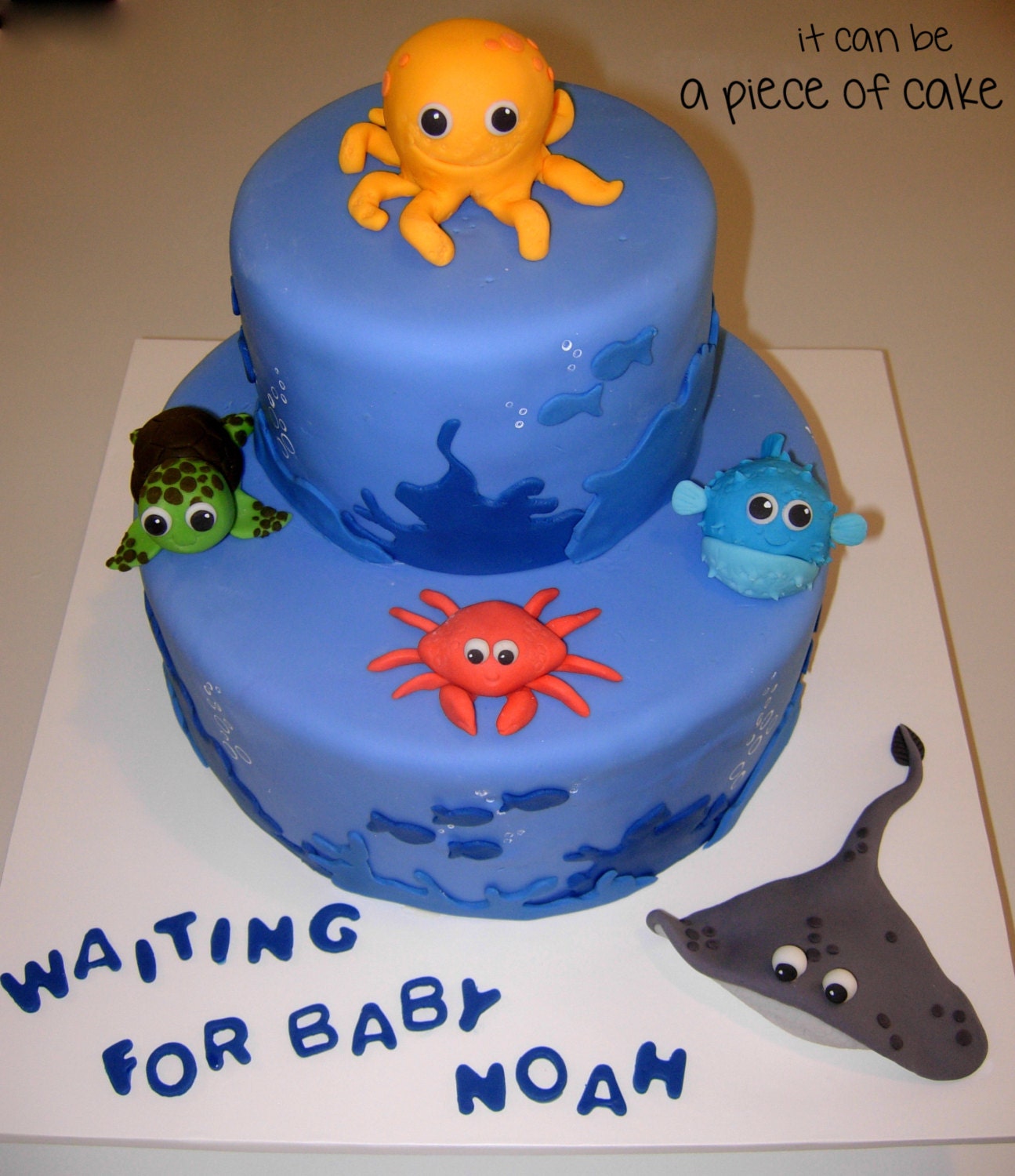 edible sea creatures fondant baby shower by itcanbeAPieceOfCake