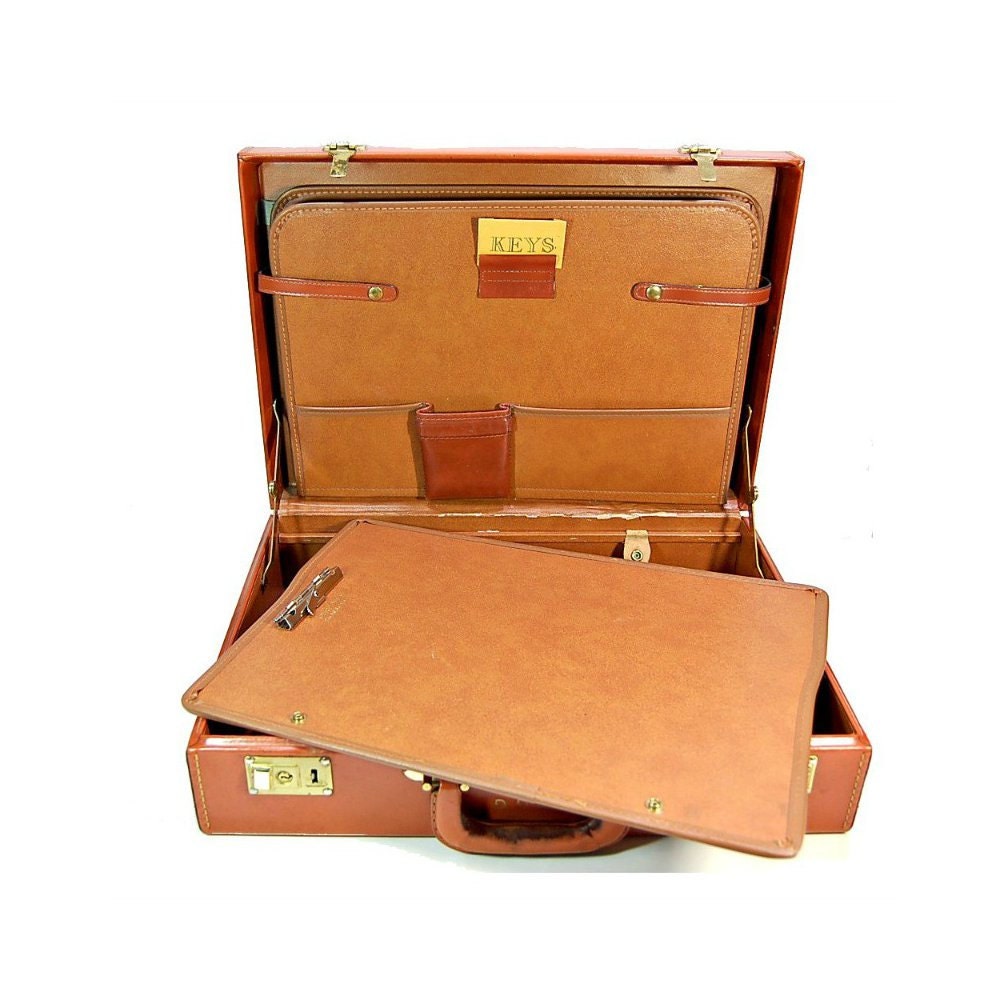 RESERVED for MEREDITHH Vintage Leather Briefcase by SageGoods