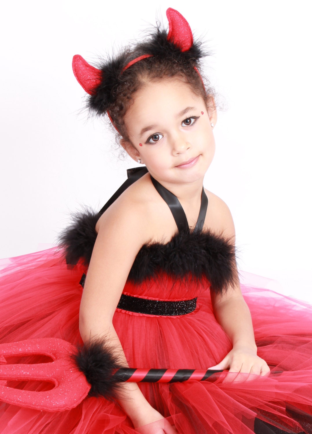 Devil Darling - Devil Horns Headband - Red & Black: Fits toddler to adult Il_570xn