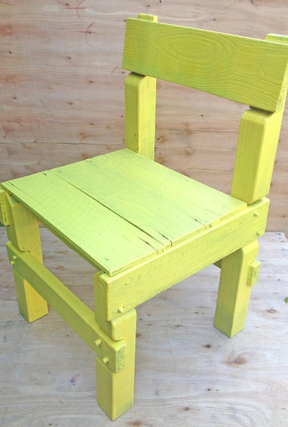 Upcycled solid wooden chair made with recycled by RosesUpcycled