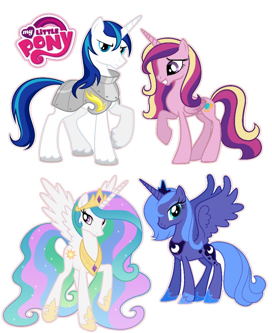 My Little Pony Princess set Luna Cadence by KewlWallStickers