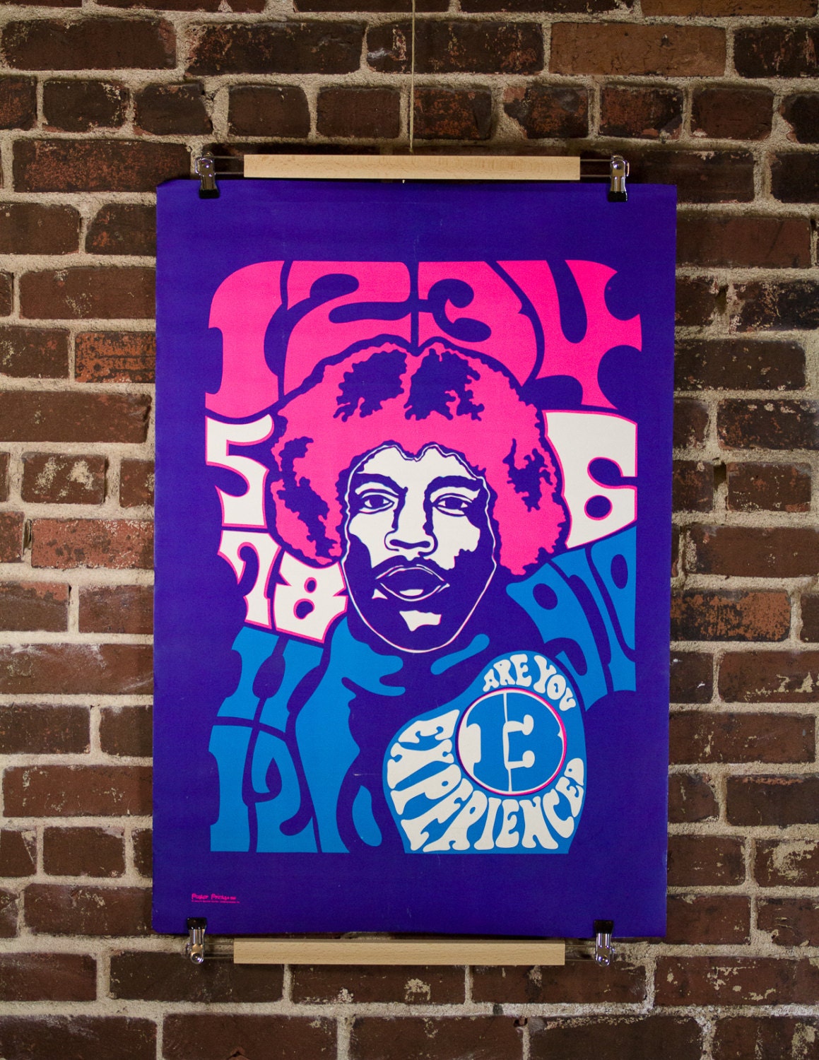Jimi Hendrix Are You Experienced Psychedelic Blacklight Poster
