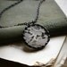 Antique Guipure Lace Soldered Oxidized Silver Pendant -- Handmade in Ireland