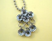 Little Black Rain Cloud - Industrial Pendant on Chain