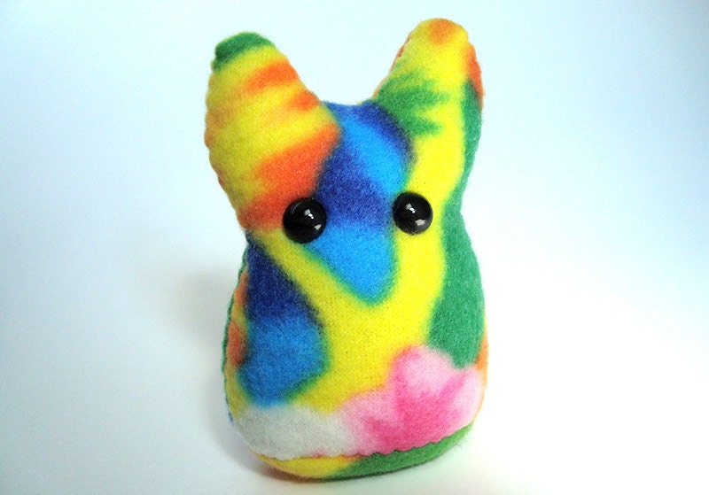 Small Plush Monster -- Tropical Something -- Stuffed Animal -- Yellow, Pink, Blue, Green, Orange