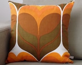 Retro Pillow Cover Cushion - 70s Vintage Orange MOD Panton