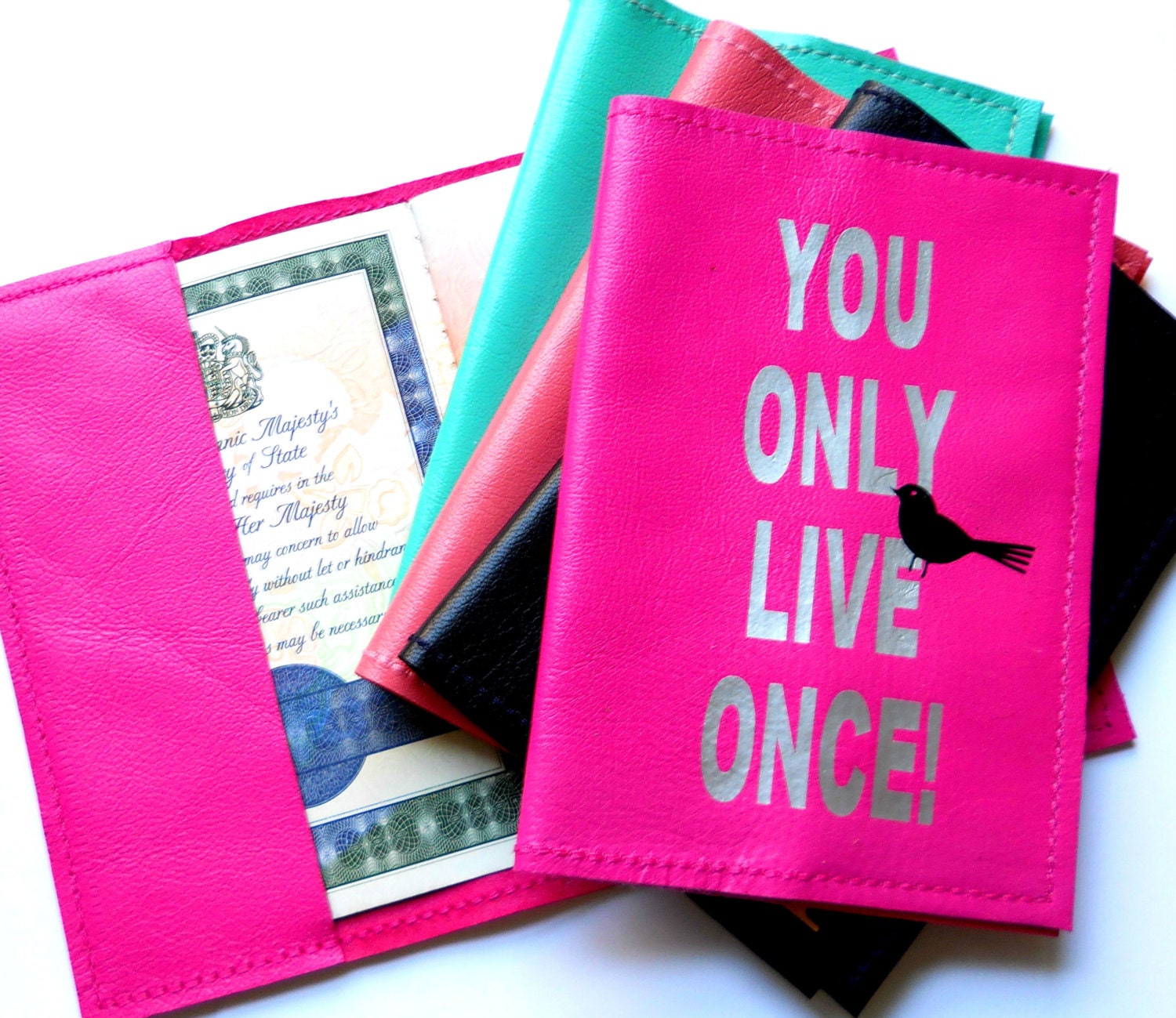 Mia Leather Passport Holder, Passport Cover, Leather Passport Cover, Passport Wallet,  Travel Wallet - Mae West