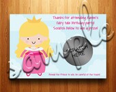 50 - Princess Birthday Party Scratch Off Cards - Personalized To You