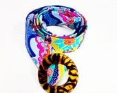 Women's Fabric Belt - Carnaby Street Royal, Pink, Purple, Yellow, and Green