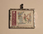 Postage Stamp Pendant - Charlie and the Chocolate Factory