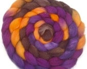 Handpainted Superwash Merino Nylon 80/20 Sock Roving - 4 oz. CROCUS - Spinning Fiber