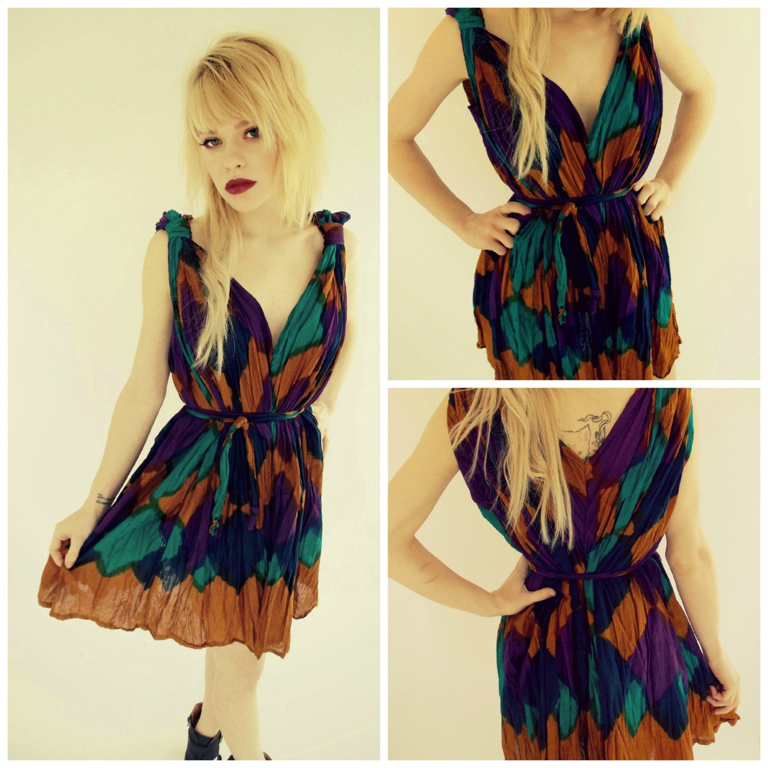 Reconstructed 90s Broomstick Skirt Dress