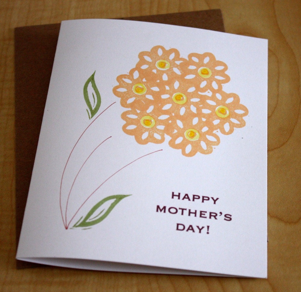 Flower Bunch - Mother's Day Card - Handmade Greeting Card