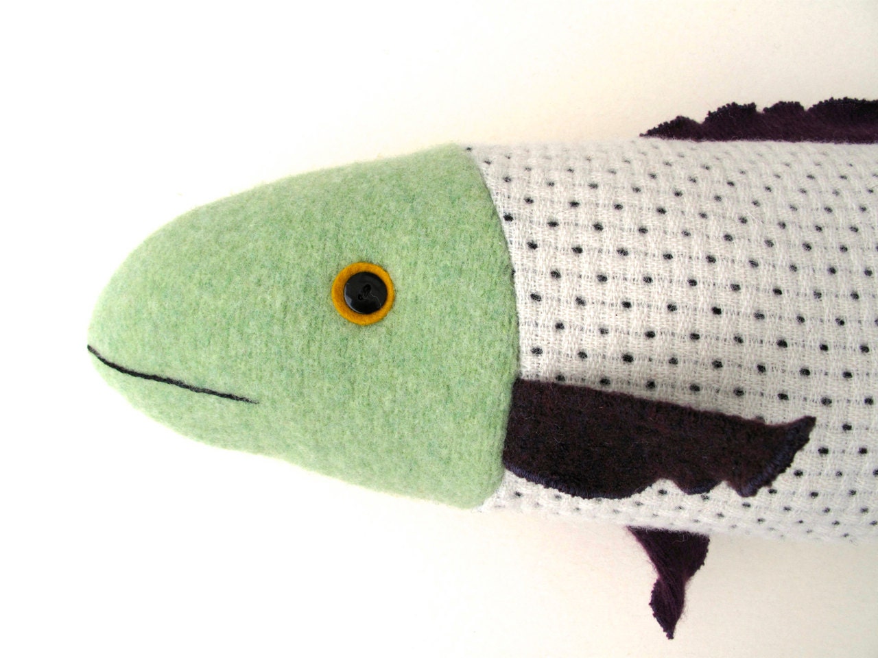 fresh fish wool pillow