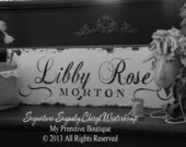 CUSTOM NAME SIGN, Vintage Baby Sign, Yard Sign, Photo Prop, Baby Announcement Cards, Newborn Sign, Personalized Sign, Birth Announcement