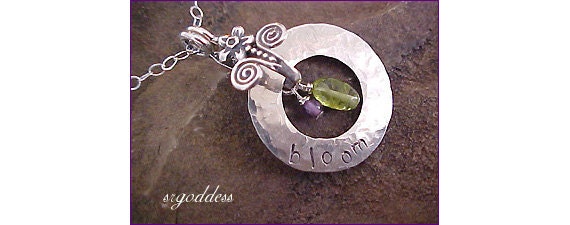 BLOOM all sterling silver and gemstone necklace by srgoddess