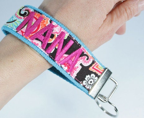 2 Personalized key fobs, teacher gift ,mothers day gift, bridesmaids gift, nurse gift, grandmother gift