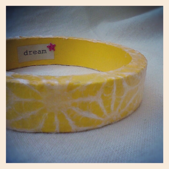 Secret Dream Bangle - Yellow & White