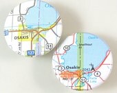 Osakis Map Pinback Buttons