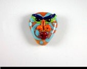 Tribal Mask - Glass Lampwork Face Bead