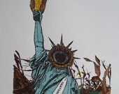Corn Queen, Miss Monsanto. Screen Print, 5 color.
