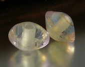 KILLERBEEDZ1 - Yellow Lavender -  Bicone Lampwork Bead Set