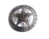 Custom Sheriff''s Badge Ring Bearer Lapel Pin - hand stamped and personalized