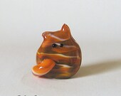 Tabby Cat Bead Handmade Lampwork Focal by teribeads - Salman Itty Bitty FatCat