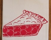 ORGANIC cherry pie tea towel
