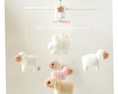 READY to Ship - Musical Baby Mobile COUNTING SHEEP (spin) - Hanging Baby Mobile for Baby Crib, Modern Nursery, Kids Playroom decor