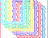 Instant Download, Eyelet Lace Frames, Greeting Card Frames, Photo Frames, Digital Download, Graphics, Clip Art, Original