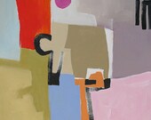 MOVING SALE - Abstract Painting Original Art Modern Expressionist Bold Non Objective Acrylic Painting on Canvas by Linda Monfort