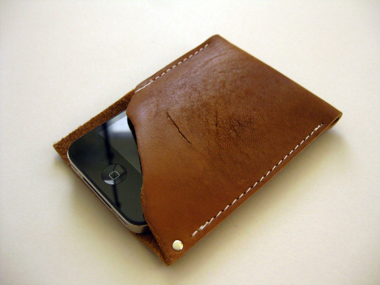 iPhone sleeve - Toffee leather