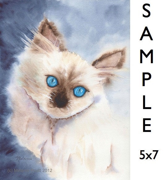 Customize Your Own Personal 5x7 Watercolor painting OR give as Gift Certificate by M Pruitt