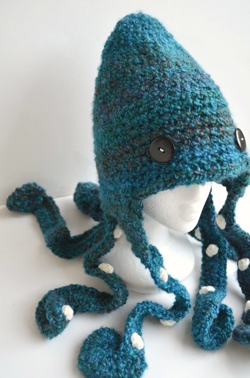 Octopus Hat Crochet - Beautiful Lagoon