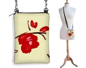 SALE Cell Sling iPhone Case Travel Bag  iPod Case Cell Phone Shoulder Bag  iPhone 4, 4s, 5 Case Women's Cell Phone Case Sling Bag Floral