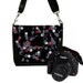 SALE Small Dslr Camera Bag Purse Womens MINI Camera Bag Case Messenger  Cherry Blossom black white red (RTS)