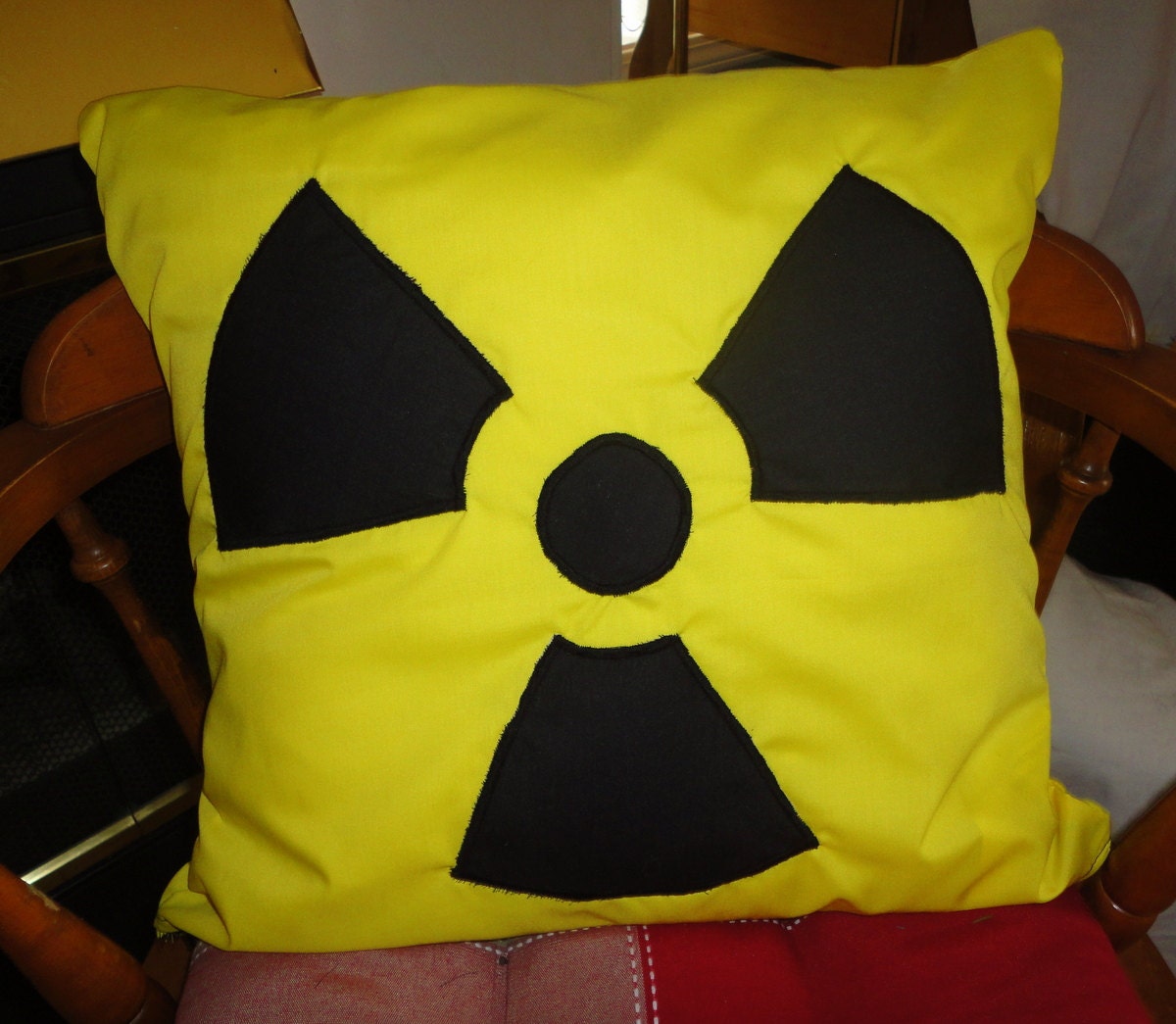 Applique Radiation Warning Sign Cushion Cover - 50% Off Limited Time