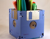Floppy Disk Pen and Pencil Holder (LIGHT BLUE)