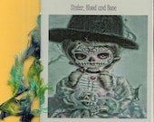 Sister, Blood and Bone by Paula Cary - NEW 2013 Blood Pudding Press POETRY CHAPBOOK -  poetry, art - Dia de los Muertos  - sugar skulls