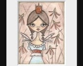 Print of my original mixed media painting - Believe Fairy