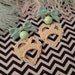 Creme, Lime and Mint Sweetheart Earrings