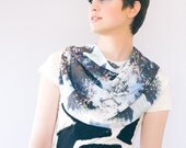 Ornate Rhododendrons Silk Scarf
