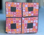 SALE - Millefiori Cane Retro Quilt-Style POLYMER Clay by XOCC