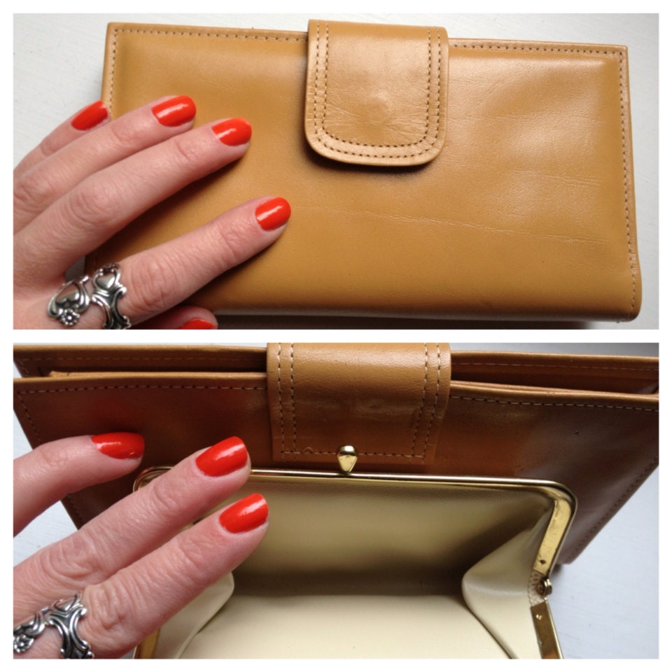 Vintage Mustard yellow cowhide wallet